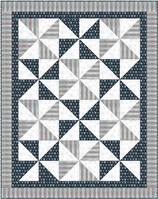Fabric Cafe It’s a Breeze Quilt Pattern Finished Size 46” x58”