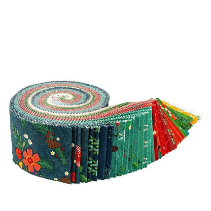 Riley Blake In From The Cold Fabric Collection 2.5" Rolie Polie