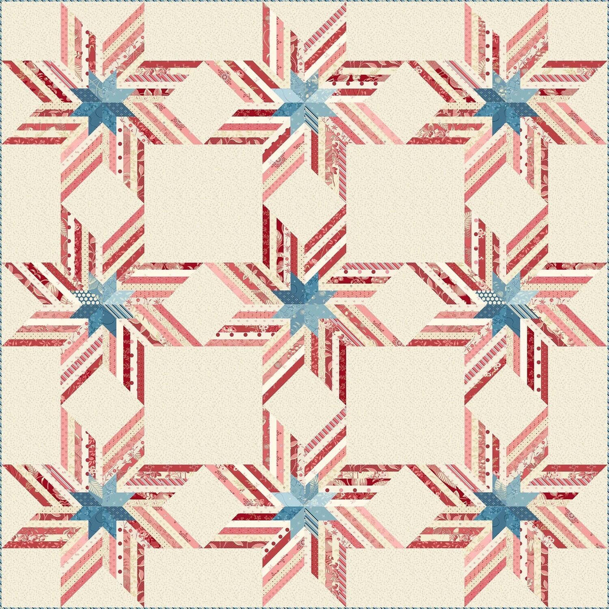 Laundry Basket Quilts Freedom Star Quilt Pattern Finished Size: 65.75"x65.75"
