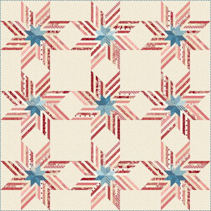 Laundry Basket Quilts Freedom Star Quilt Pattern Finished Size: 65.75"x65.75"