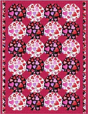 Fabric Cafe Snowball Quilt Pattern - Uses Only 3 Yards of Fabric Finished Size: 43.5"x57"