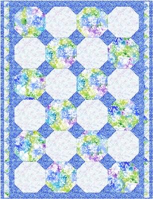 Fabric Cafe Snowball Quilt Pattern - Uses Only 3 Yards of Fabric Finished Size: 43.5"x57"