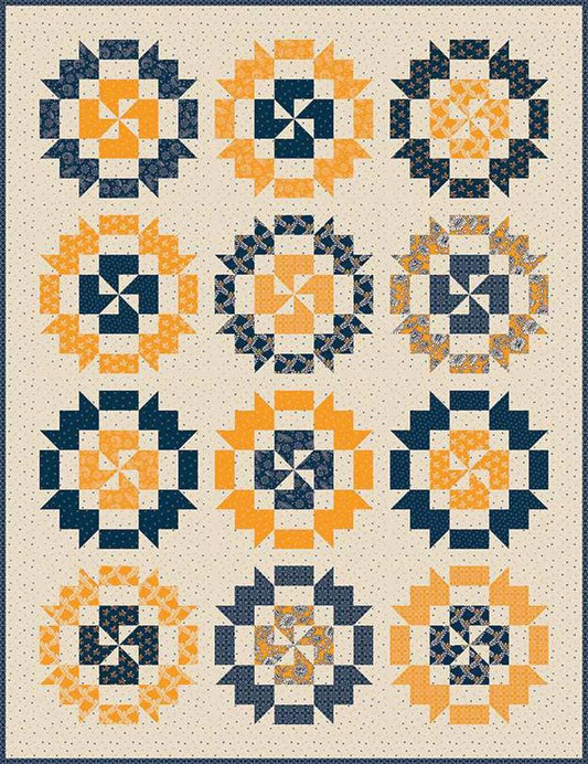 Riley Blake Peppermint Bark Quilt Kit Featuring Cheddar at Twilight Fabric Collection
