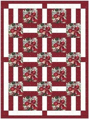 Fabric Cafe Porch Rails Quilt Pattern (uses only 3YDS of fabric) Finished Size: 45.5"x60.5"
