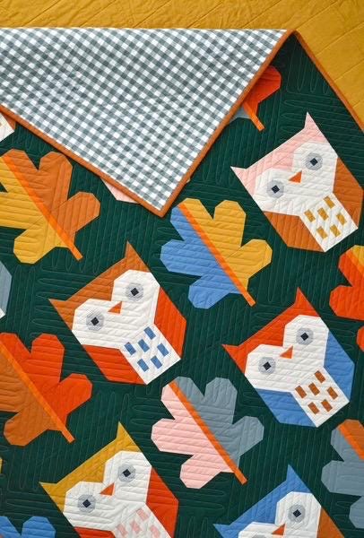 Pen + Paper Patterns Night Owl Quilt Pattern - 2 Size Variations Per Pattern (Optional Fineline Glue Tip Sets Available)