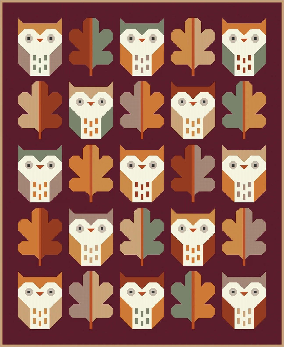 Pen + Paper Patterns Night Owl Quilt Pattern - 2 Size Variations Per Pattern (Optional Fineline Glue Tip Sets Available)