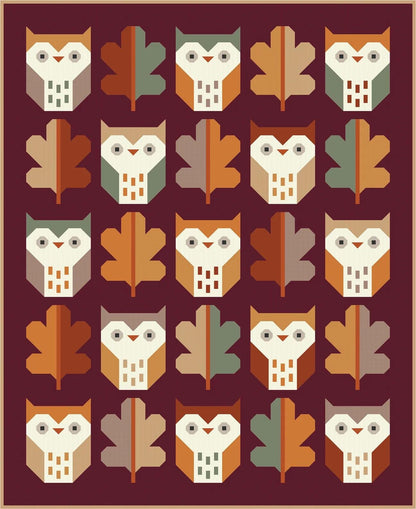 Pen + Paper Patterns Night Owl Quilt Pattern - 2 Size Variations Per Pattern (Optional Fineline Glue Tip Sets Available)