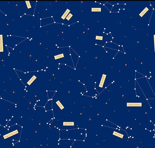 Riley Blake Outer Space by NASA Fabric Collection Constellations on Navy Authentic Premium 100% Cotton Quilt Shop Quality Fabrics