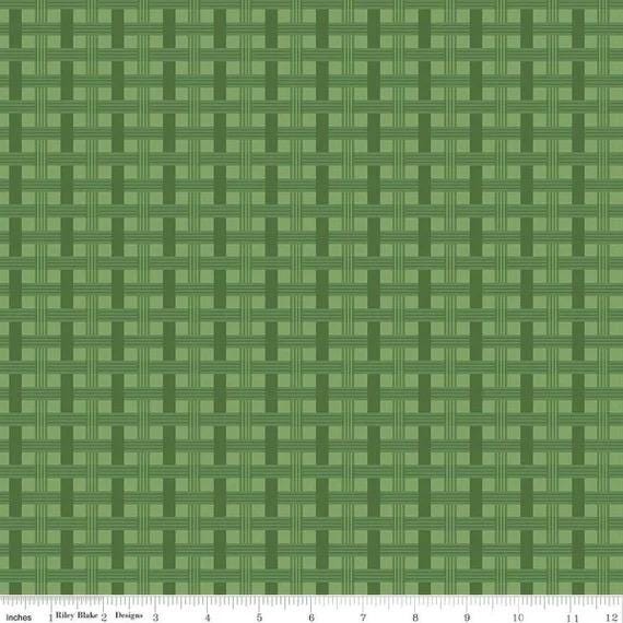 Riley Blake Jennifer Long To Grandmother's House Fabric Collection Basket Weave on Grass Premium 100% Cotton Quilt Shop Quality Fabrics