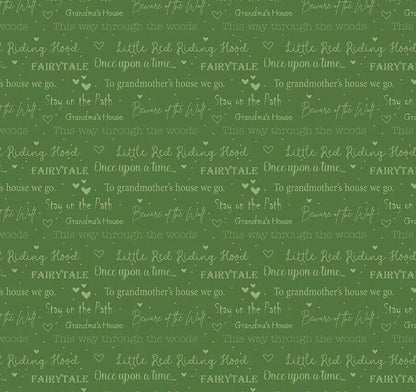 Riley Blake Jennifer Long To Grandmother's House Fabric Collection Little Red Storybook on Grass Premium 100% Cotton Fabrics