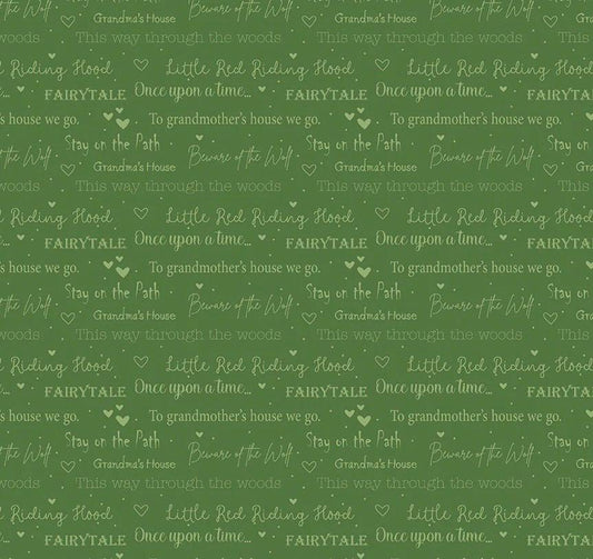 Riley Blake Jennifer Long To Grandmother's House Fabric Collection Little Red Storybook on Grass Premium 100% Cotton Fabrics