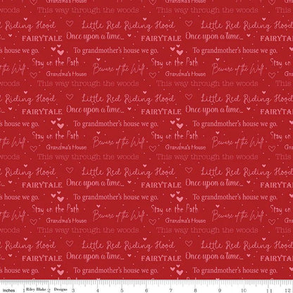 Riley Blake Jennifer Long To Grandmother's House Fabric Collection Little Red Storybook on Berry Premium 100% Cotton Fabrics