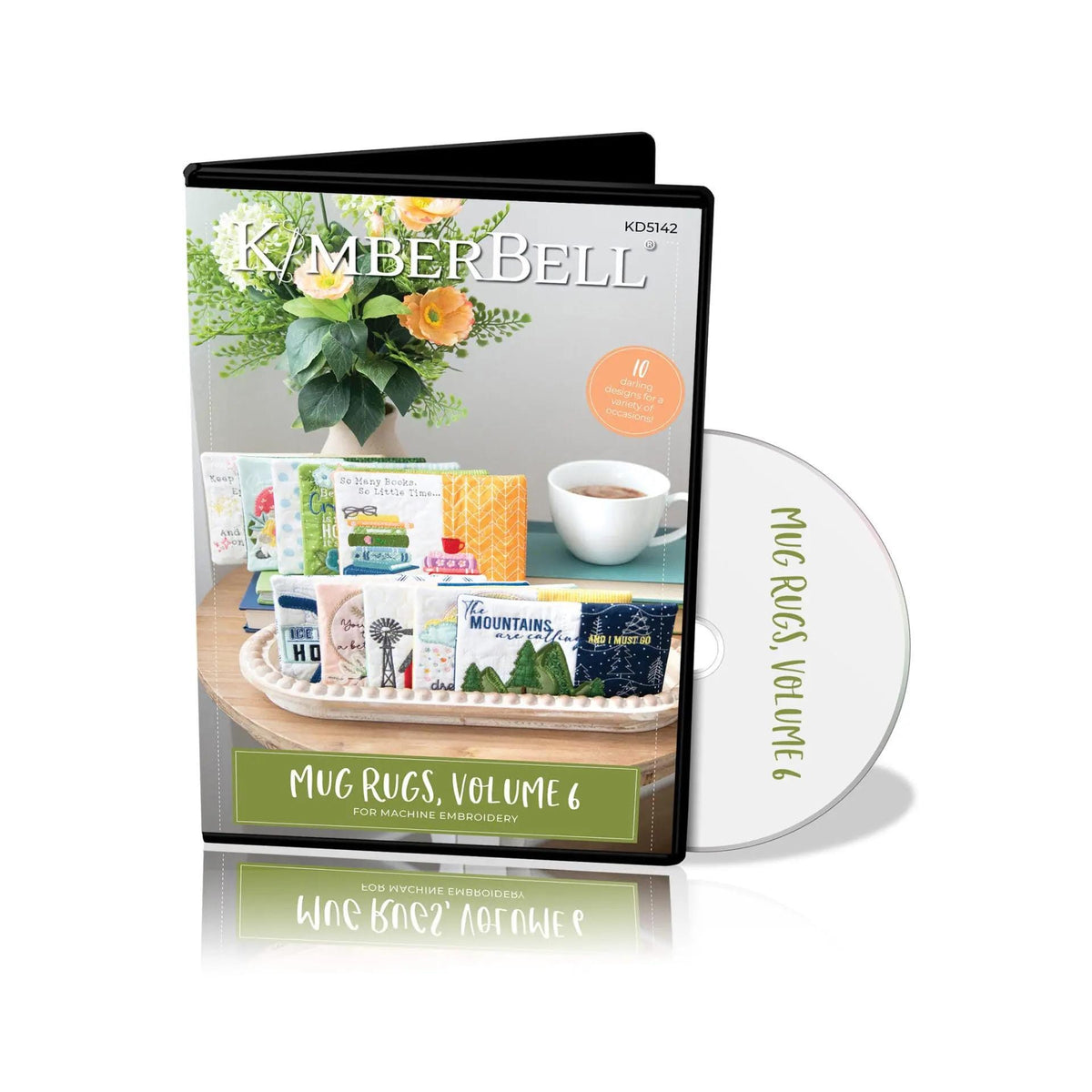Kimberbell Mug Rugs Volume 6 Machine Embroidery CD (Optional Embellishment Kit Available)