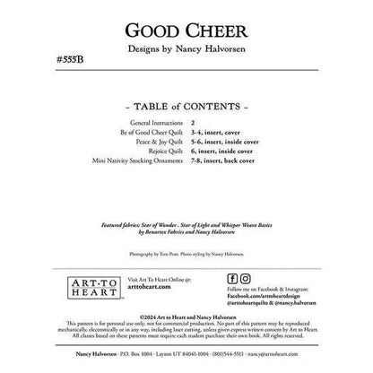 Art to Heart Good Cheer Quilt Pattern Book - 89Projects per Booklet (Softcover) #555B