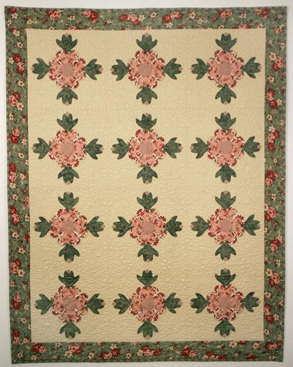 Quiltsmart Ohio Rose Printed Interfacing & Instructions Pack - 3 Size Variations Per Pack