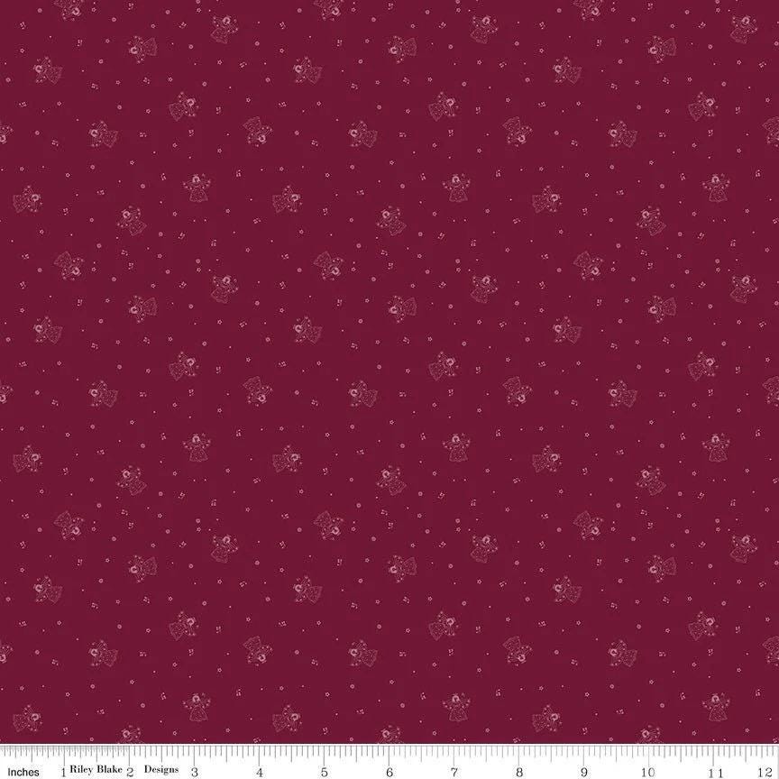 LAST BOLT! Riley Blake Silent Night Fabric Collection Choir of Angels on Berry Authentic Premium 100% Cotton Quilt Shop Quality Fabrics