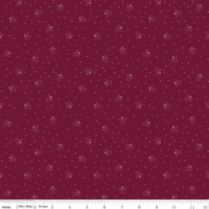 LAST BOLT! Riley Blake Silent Night Fabric Collection Choir of Angels on Berry Authentic Premium 100% Cotton Quilt Shop Quality Fabrics