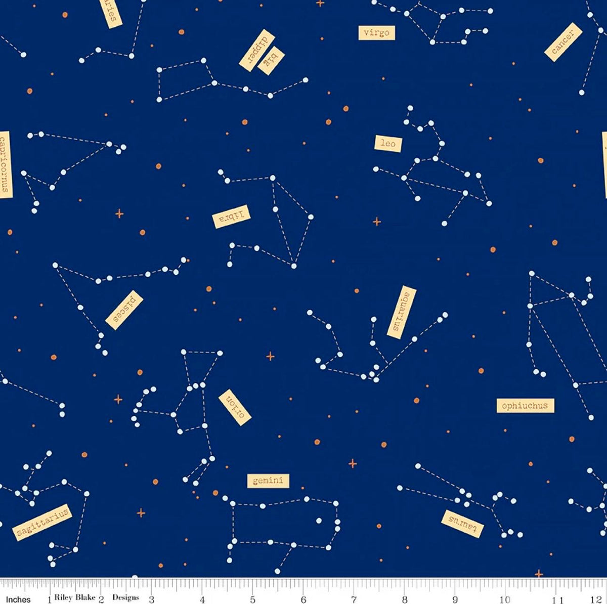 Riley Blake Outer Space by NASA Fabric Collection Constellations on Navy Authentic Premium 100% Cotton Quilt Shop Quality Fabrics