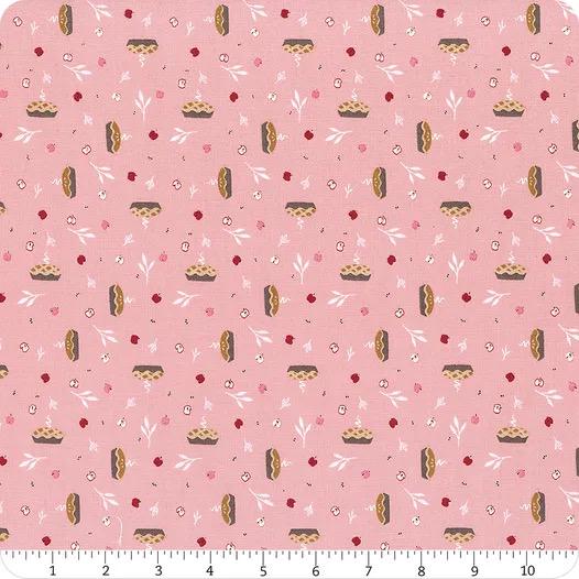 Riley Blake Jennifer Long To Grandmother's House Fabric Collection Grandma's Apple Pie on Pink Premium 100% Cotton Fabrics