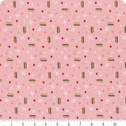 Riley Blake Jennifer Long To Grandmother's House Fabric Collection Grandma's Apple Pie on Pink Premium 100% Cotton Fabrics
