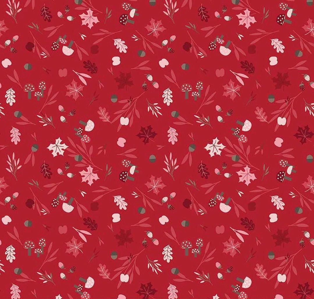 Riley Blake Jennifer Long To Grandmother's House Fabric Collection Foraging in the Forest on Berry Premium 100% Cotton Fabrics