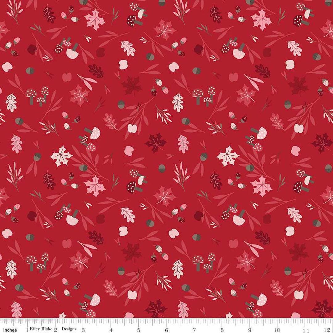 Riley Blake Jennifer Long To Grandmother's House Fabric Collection Foraging in the Forest on Berry Premium 100% Cotton Fabrics