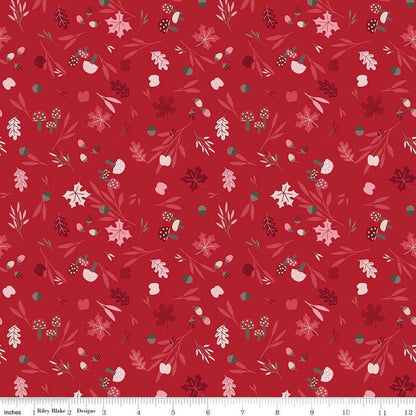 Riley Blake Jennifer Long To Grandmother's House Fabric Collection Foraging in the Forest on Berry Premium 100% Cotton Fabrics
