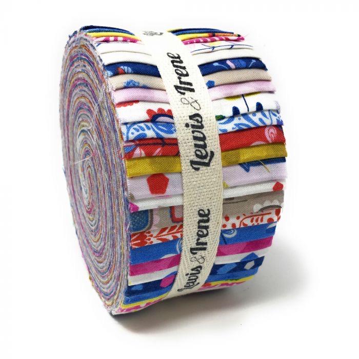 Lewis & Irene Hann’s House Fabric Collection Fabulous 40s (40-2.5” Fabric Strips) Jellyroll