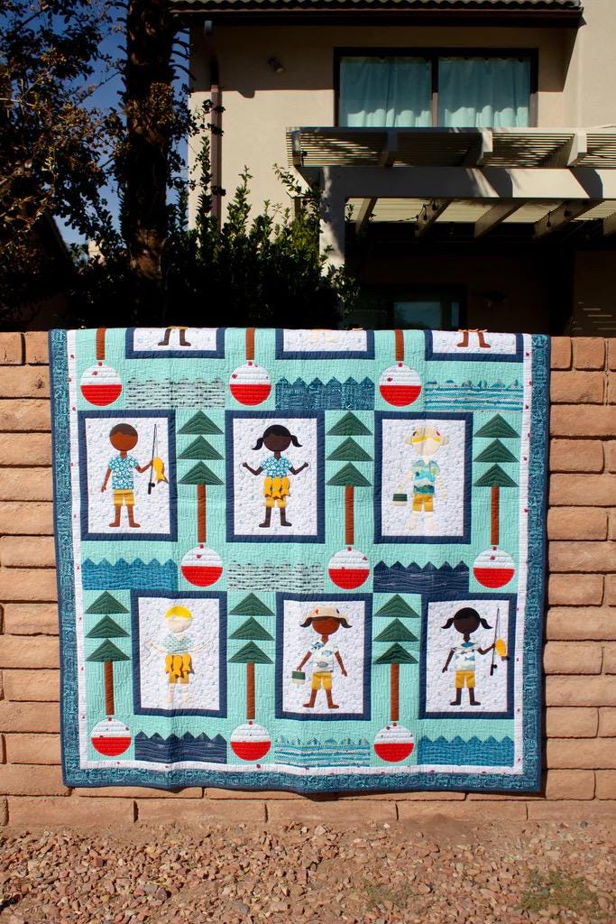 On Williams Street Gone Fishin' Quilt Pattern - 3 Size Variations Per Pattern