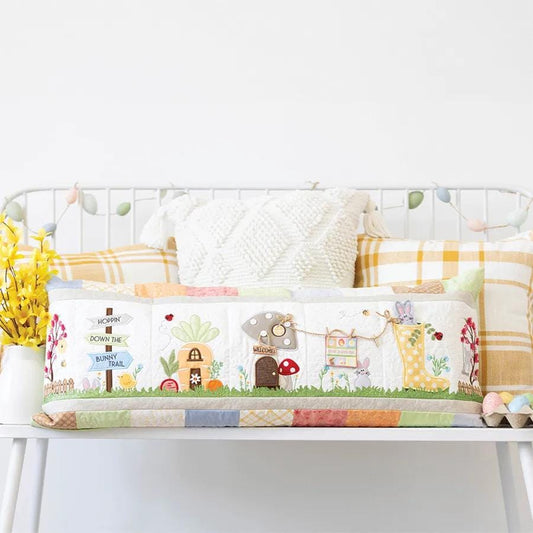 Kimberbell Hoppin Down The Bunny Bench Pillow Collection (Machine Embroidery CD, Fabric Kits, Thread Kits, & Embellishment Kits Sold Separately)