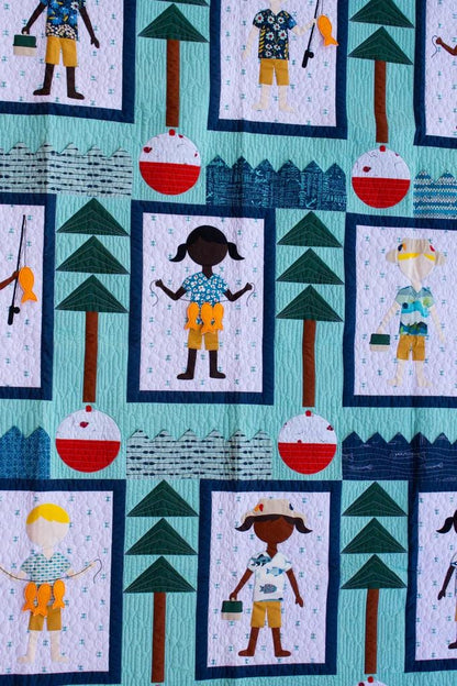 On Williams Street Gone Fishin' Quilt Pattern - 3 Size Variations Per Pattern