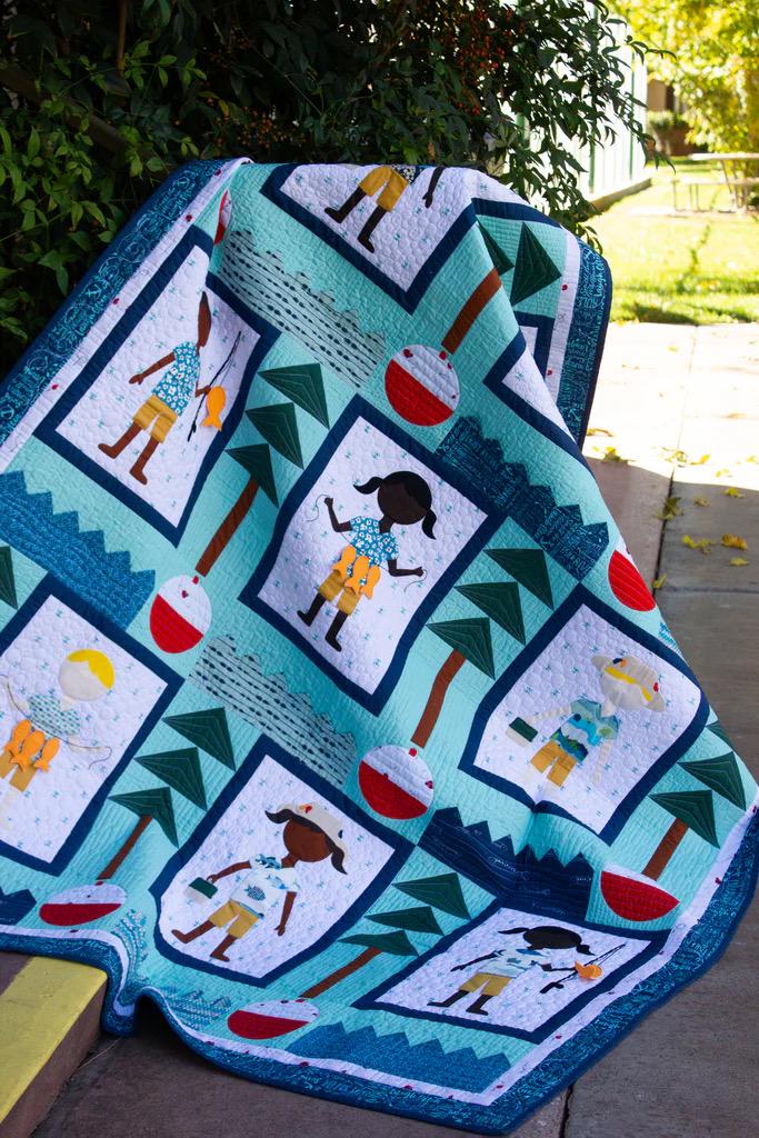 On Williams Street Gone Fishin' Quilt Pattern - 3 Size Variations Per Pattern