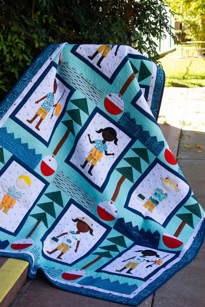On Williams Street Gone Fishin' Quilt Pattern - 3 Size Variations Per Pattern