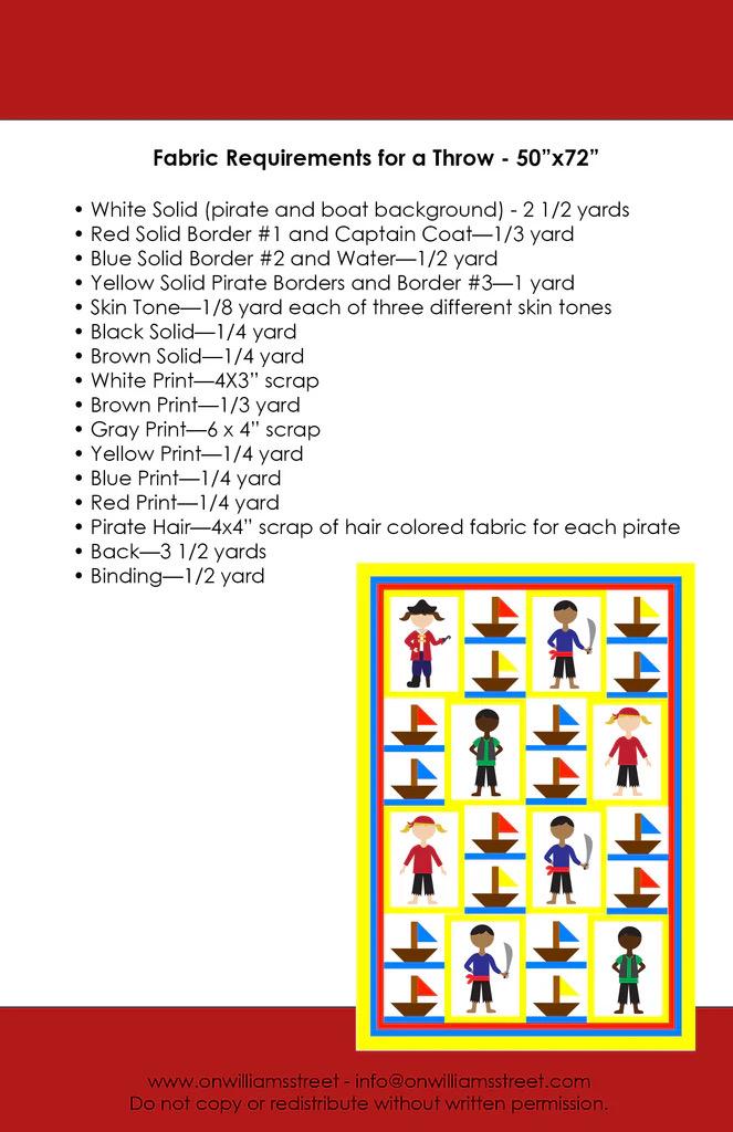 On Williams Street YO HO HO Quilt Pattern - 3 Size Variations Per Pattern