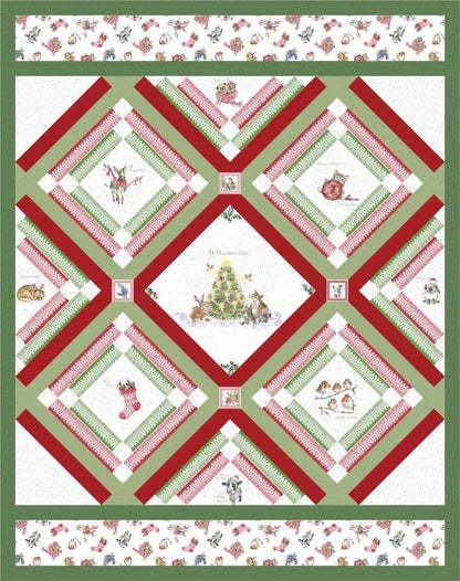 Ladeebug Designs Cornerstones Quilt Pattern Finished Size: 61”x77”