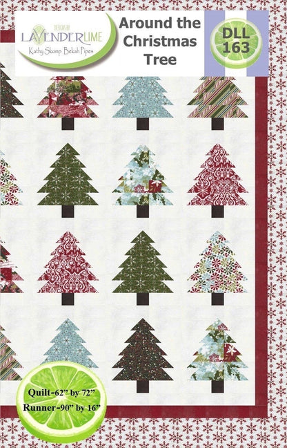 LavenderLime Around the Christmas Tree Quilt Pattern - 2 Size Variations Per Pattern