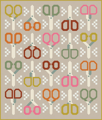 Pen + Paper Patterns Stay Sharp Quilt Pattern Finished Size: 58"x67.5” (Optional Fineline Glue Tip Sets Available)