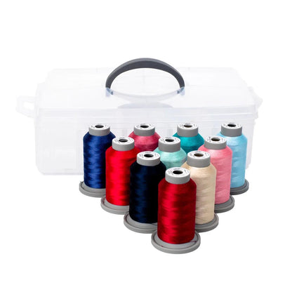 Glide Kimberbell Star Spangled Beauty Ladder Quilt 10 Mini Spool Thread Collection 40WT (Mini Spool 1100YDS)