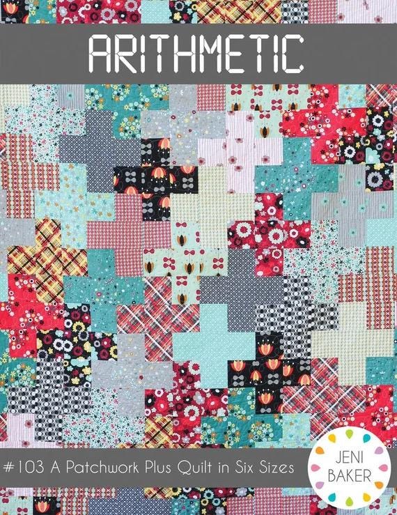 Jeni Baker Arithmetic Quilt Pattern -6 Size Variations Per Pattern