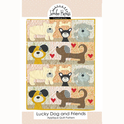 Jennifer Heynen Creative Co Lucky Dog and Friends Quilt Pattern Finished Size: 36"x48" PT-8268