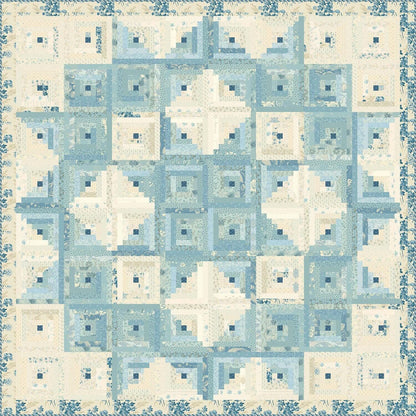 Laundry Basket Quilts Pioneer Log Cabin Quilt Pattern Finished Size: 60.5"x60.5"