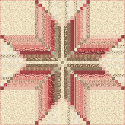 Laundry Basket Quilts Virginia Star- Jelly Roll Quilt Pattern Finished Size: 74.5"x74.5"