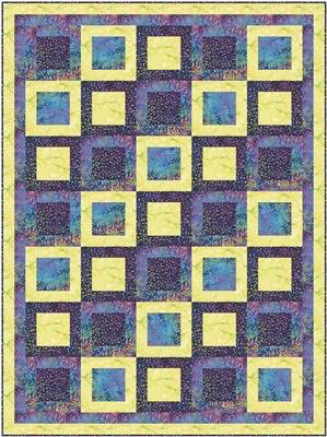Fabric Cafe Illusions Quilt Pattern Finished Size 42”x57”
