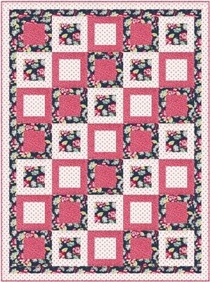 Fabric Cafe Illusions Quilt Pattern Finished Size 42”x57”
