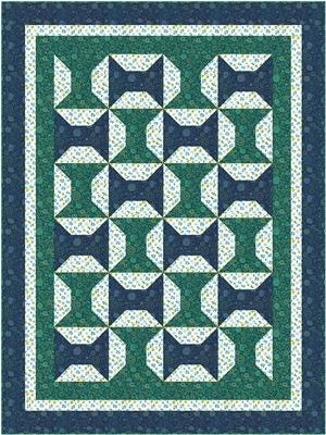 Fabric Cafe Spools Quilt Pattern (uses only 3YDS of fabric) Finished Size 44”x59”