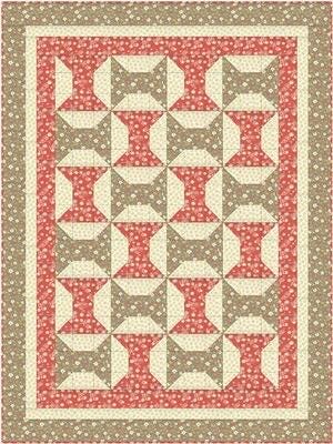 Fabric Cafe Spools Quilt Pattern (uses only 3YDS of fabric) Finished Size 44”x59”