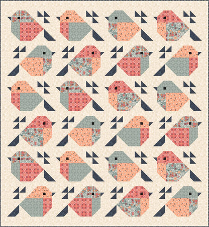 Pen + Paper Patterns Sparrows Quilt Pattern Finished Size: 65.5”x71” (Optional Fineline Glue Tip Sets)