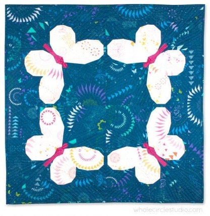 Whole Circle Studio Butterfly Bunch Mini Quilt Pattern Finished Size: 32"x32"