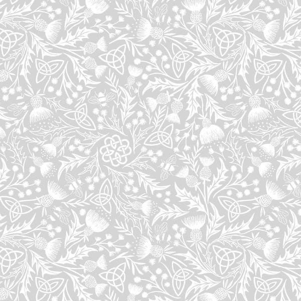Lewis & Irene Tiny Tonals Fabric Collection Celtic Knots Grey on Grey Premium 100% Cotton Quilt Shop Quality Fabrics TT25