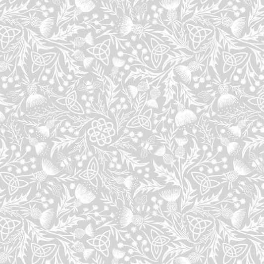 Lewis & Irene Tiny Tonals Fabric Collection Celtic Knots Grey on Grey Premium 100% Cotton Quilt Shop Quality Fabrics TT25